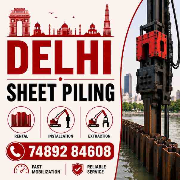 Steel & Vinyl Sheet Piling Contractors in Delhi NCR
